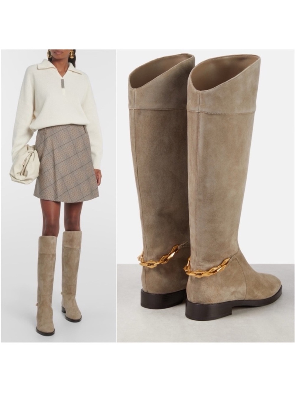 New JIMMY CHOO Nell suede knee-high boots 38 $1,695